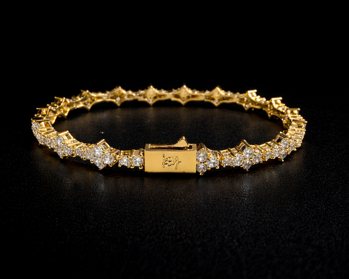 Key Jewelry Gold Cross Bracelet 7inch
